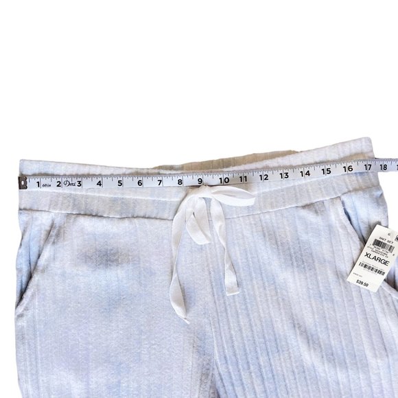 NWT Style & Co Super Soft Ribbed Fuzzy Joggers Light Blue Tie Dye Size XL - Picture 5 of 12
